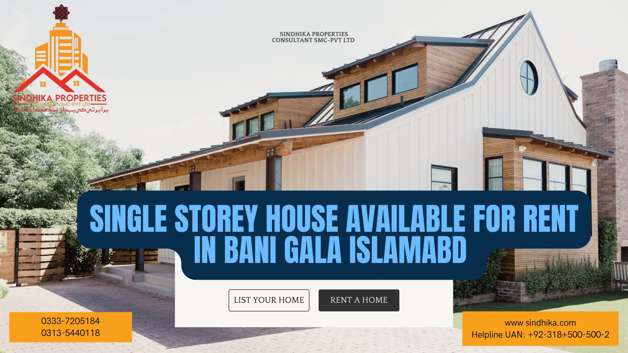 1 Kanal Single Story House For rent in Bani Gala Islamabad 