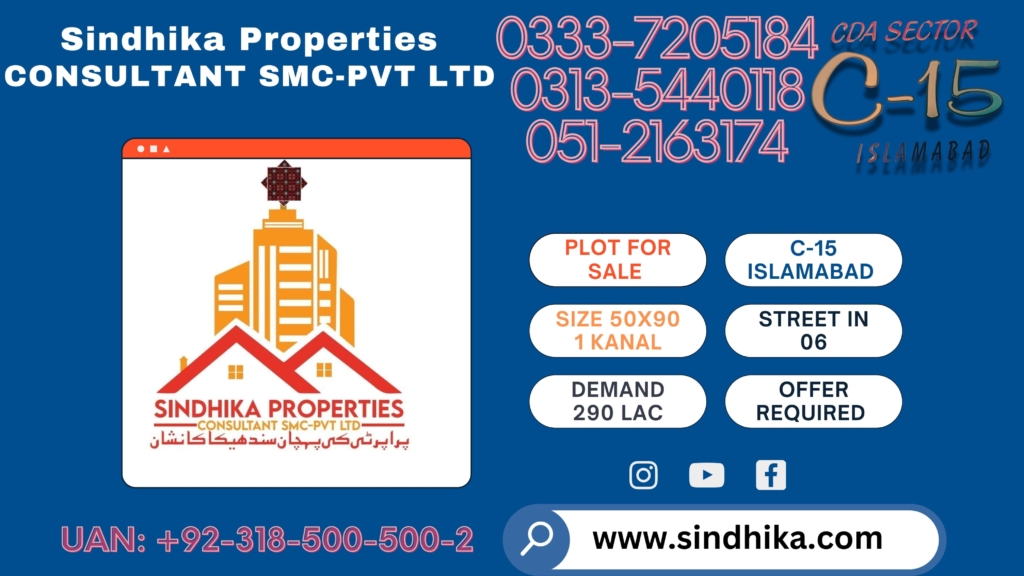 Residential1 Kanal Plot for sale in C-15 Islamabad