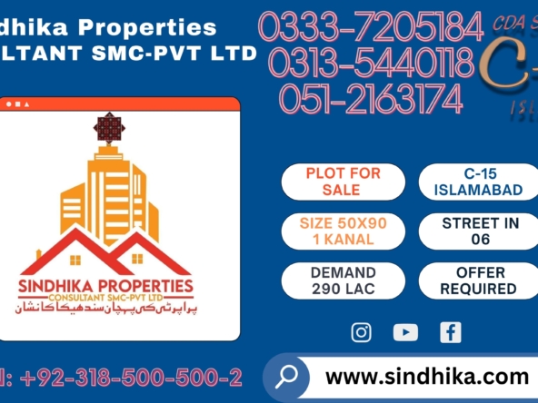 Residential1 Kanal Plot for sale in C-15 Islamabad